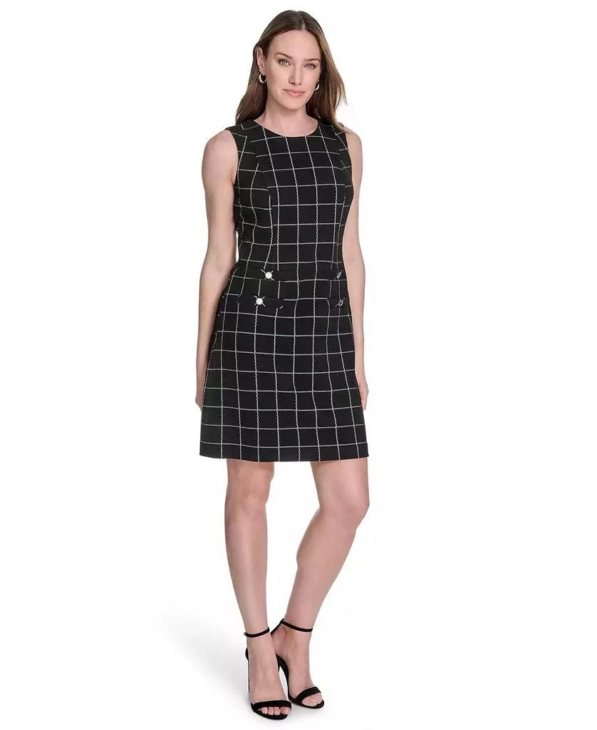 Tommy Hilfiger Petite Windowpane Sheath Dress Compare Prices