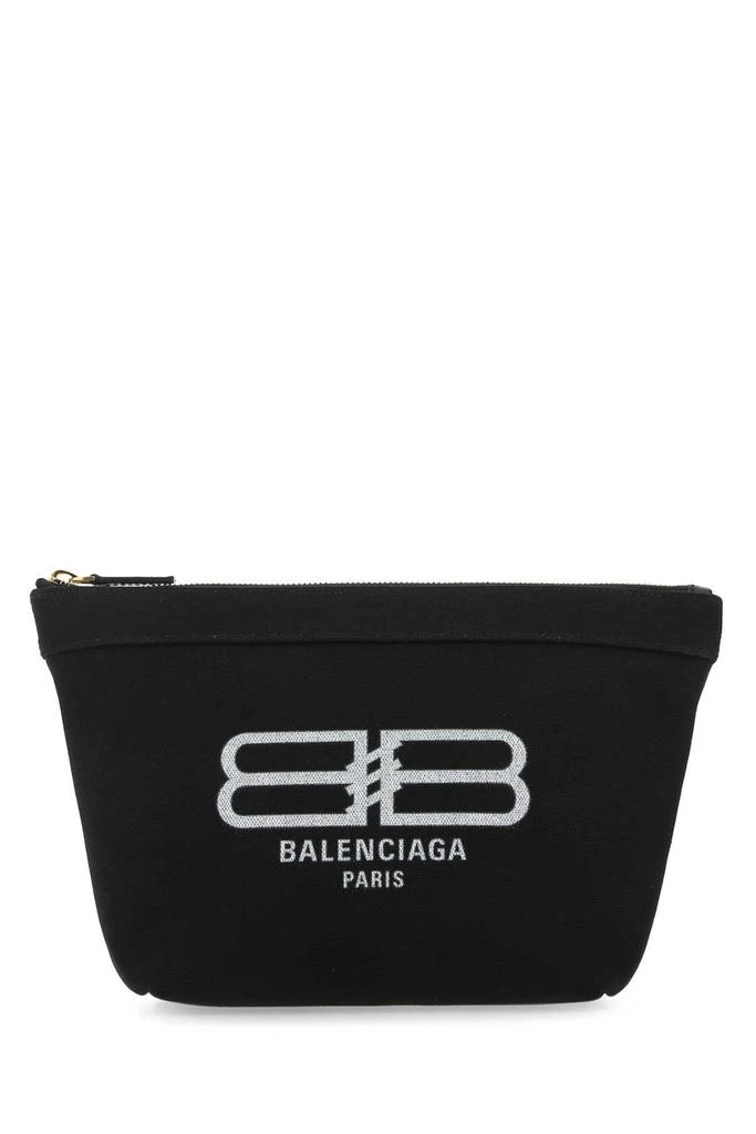 Balenciaga Balenciaga Logo Printed Zipped Clutch Bag 1