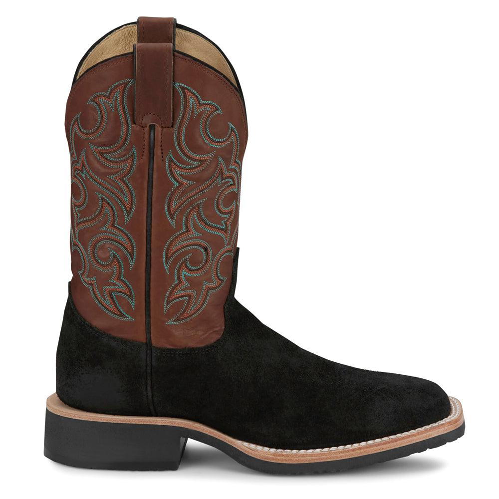 Justin Boots Alamo 11 Inch Roughout Square Toe Cowboy Boots