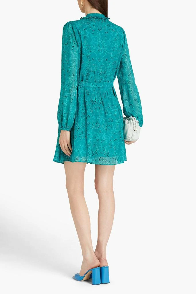 Saloni Tilly ruffled printed silk-georgette mini dress 3