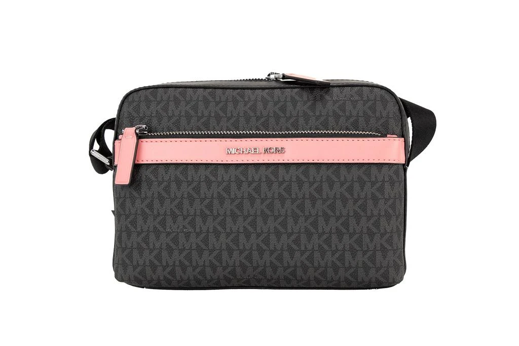 Michael Kors Cooper Small Black Pink Signature PVC Utility Crossbody Bag 1