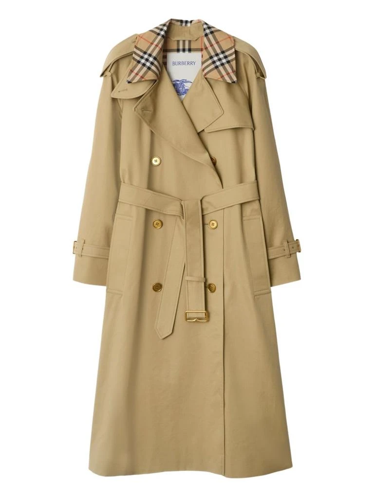 Burberry Women
s Castleford Medium Trench Coat With Check Collar