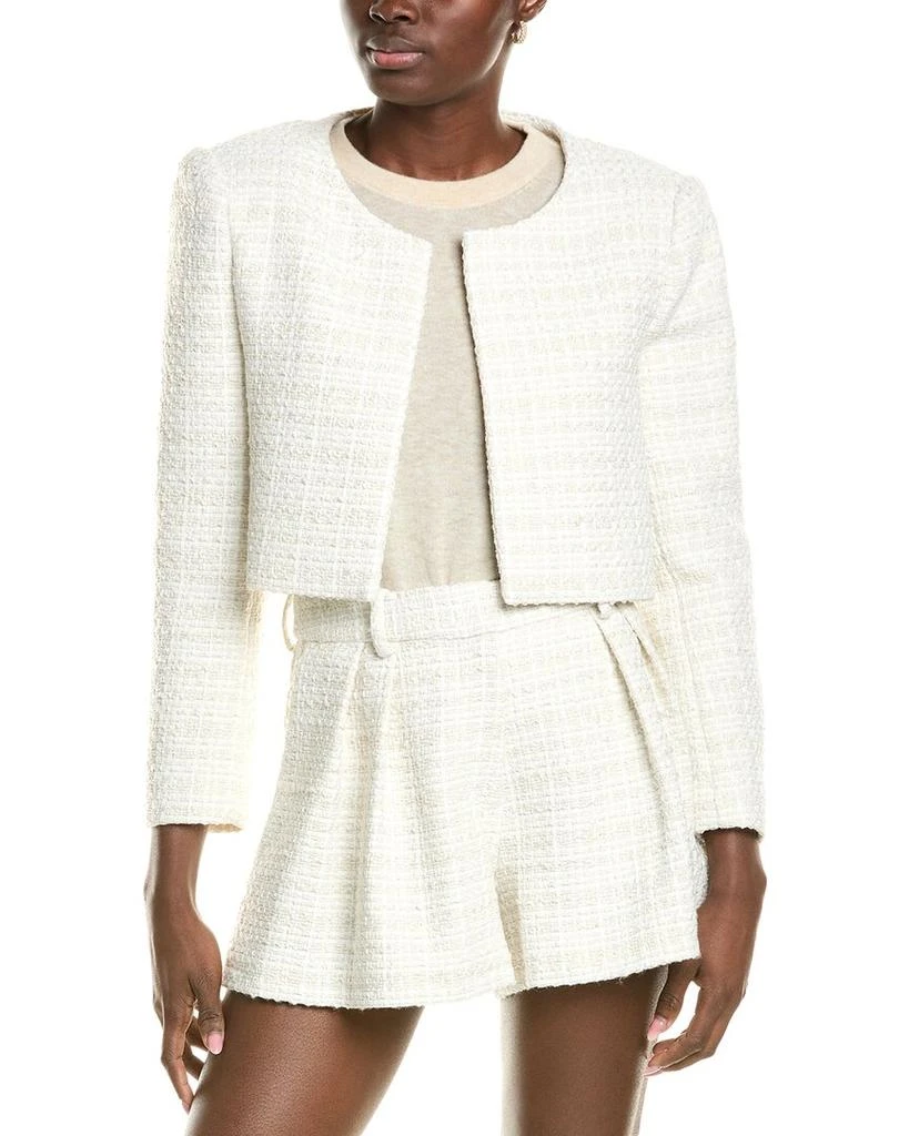BCBG Cropped Tweed Jacket 1