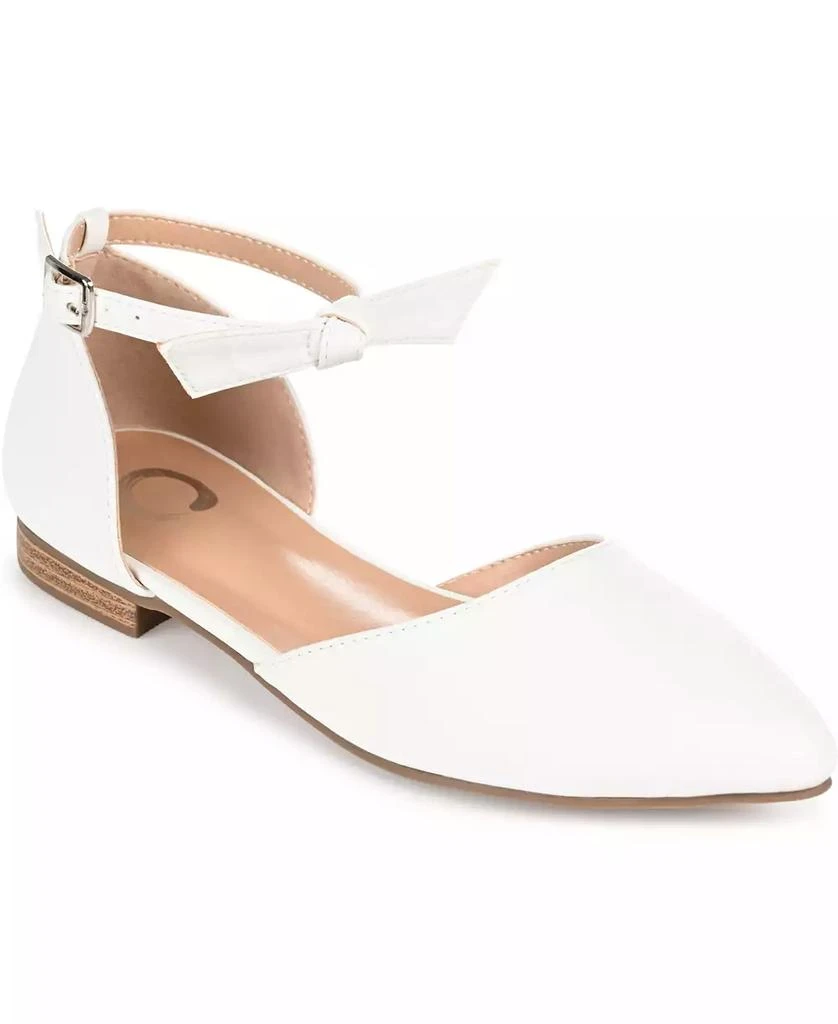 Journee Collection Women's Vielo Bow Ankle Strap Flats 1