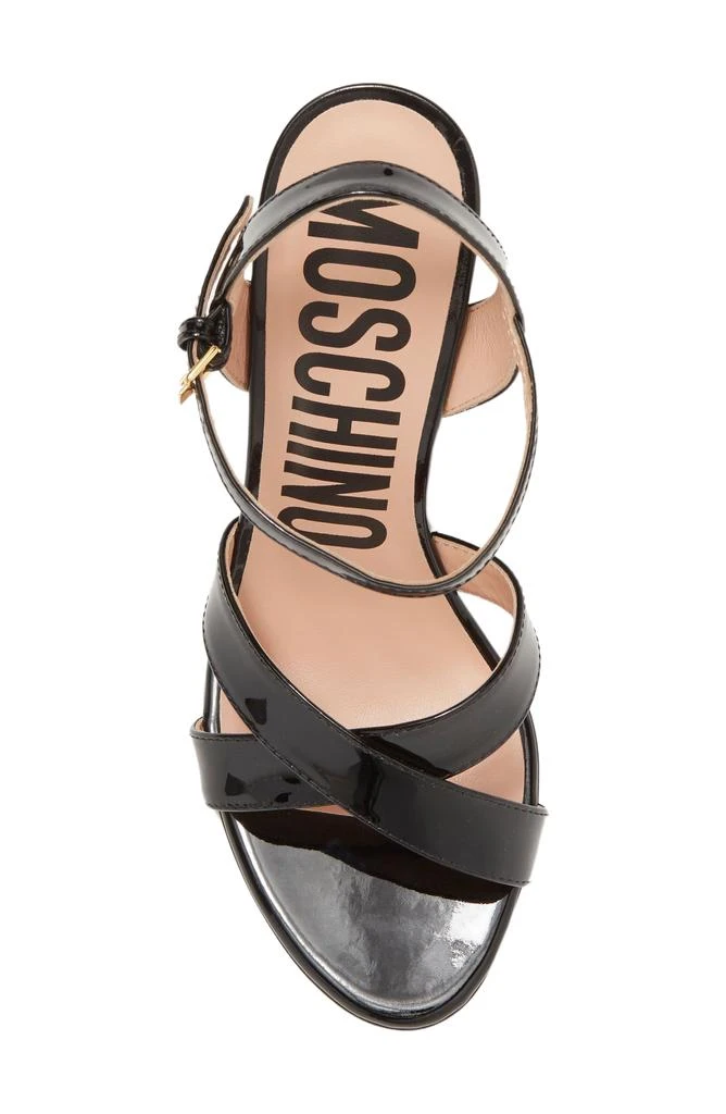 Moschino Patent Leather Block Heel Sandal 4