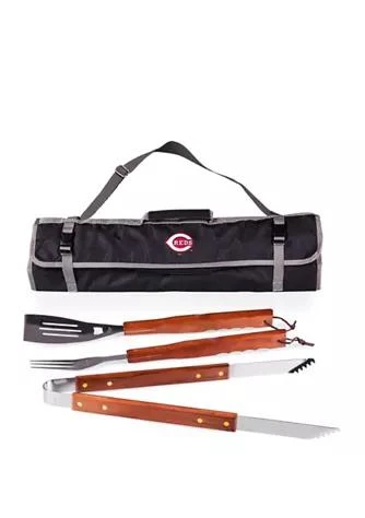 ONIVA MLB Cincinnati Reds 3 Piece BBQ Tote 
Grill Set