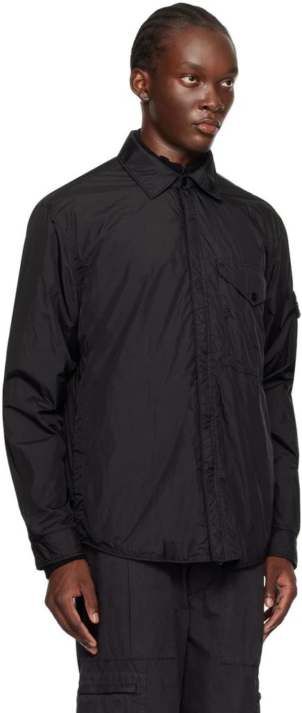 Stone Island Black Garment-Dyed Insulated Jacket 2