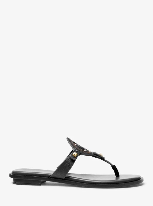 michael_kors Aubrey Cutout Leather T-Strap Sandal 2