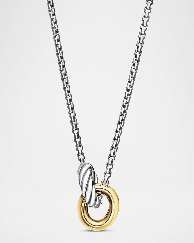 David Yurman Petite Cable Linked Necklace in Silver and 14K Gold, 15-17"L 6