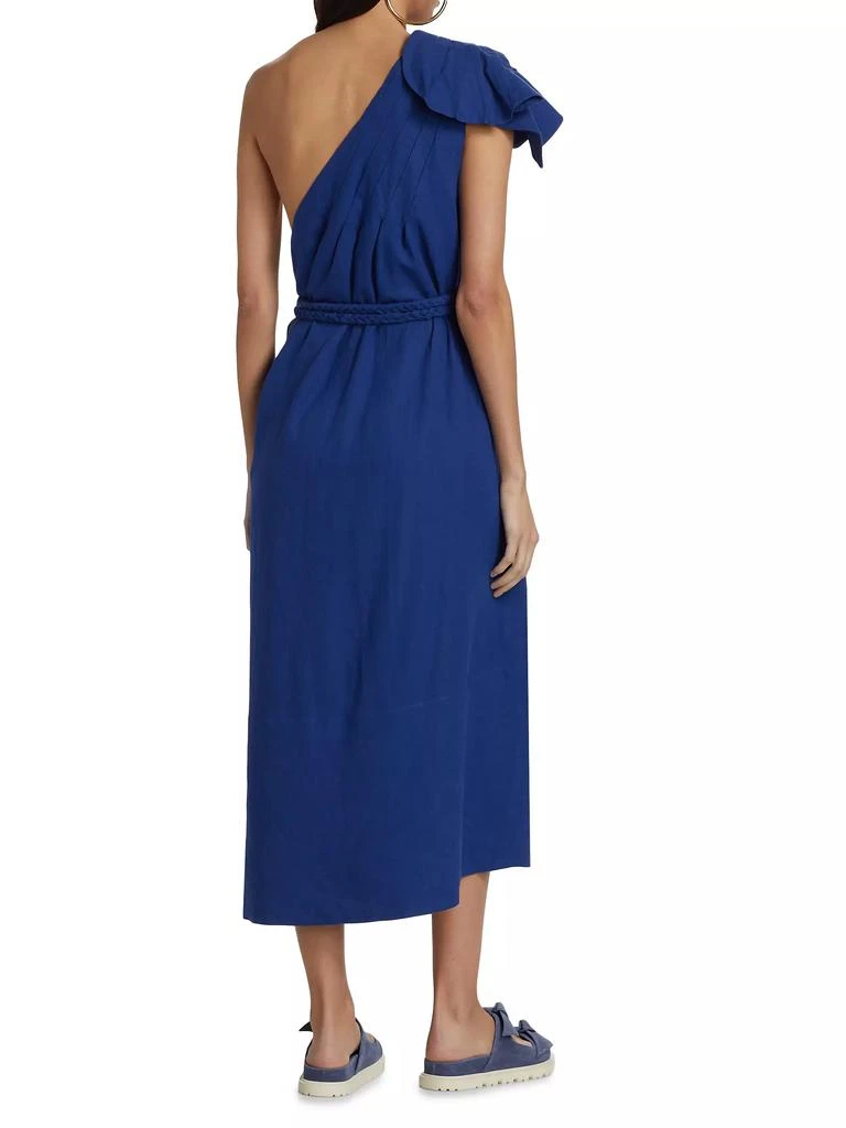 Farm Rio Leaf One-Shoulder Midi Dress 5