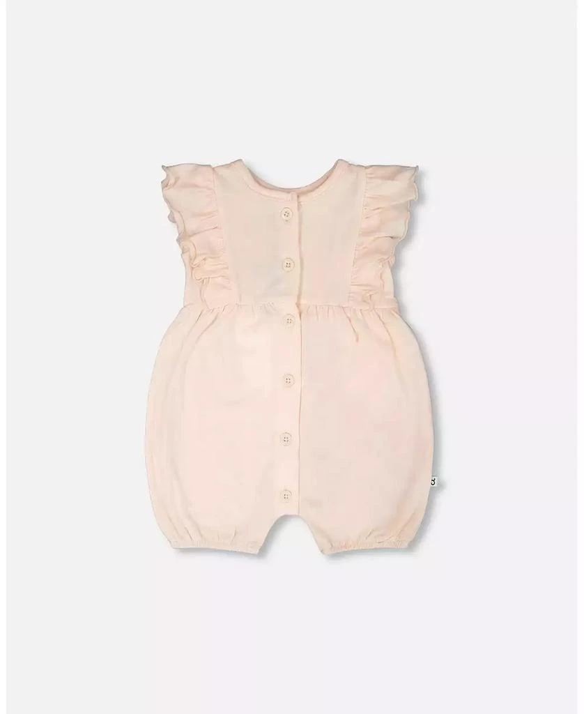 Deux par Deux Baby Girls Cotton Jersey Romper with Frills