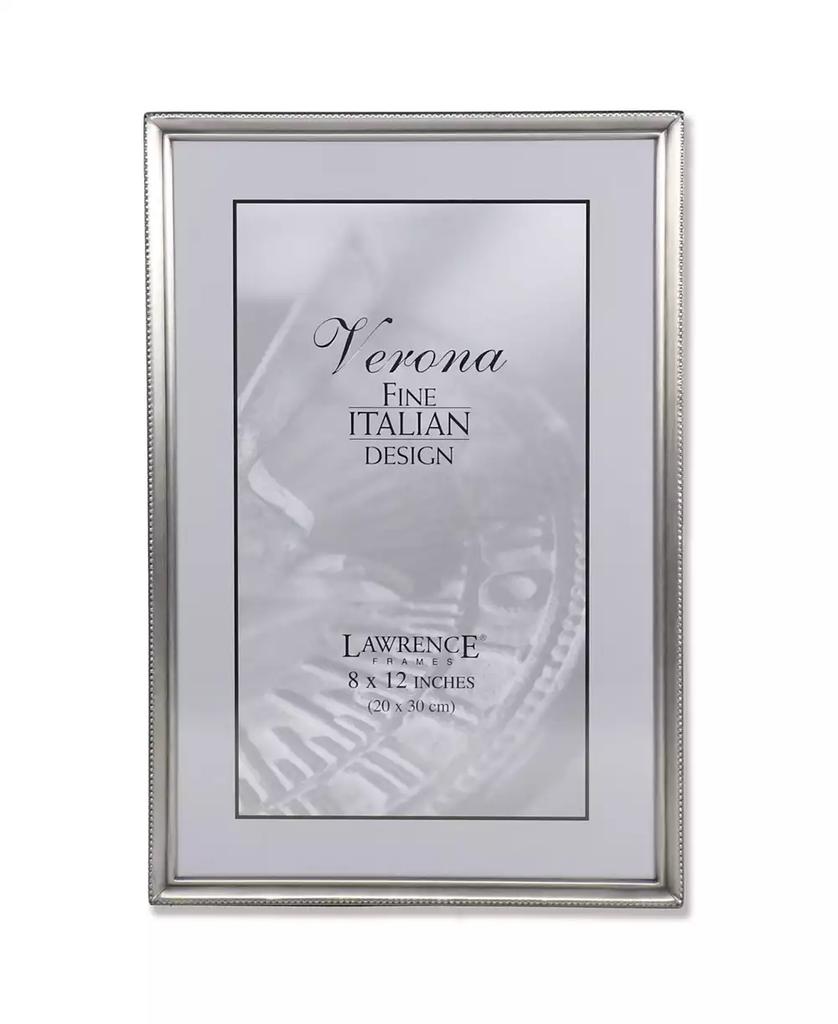Lawrence Frames Antique Pewter Picture Frame - Bead Border Design - 8" x 12"