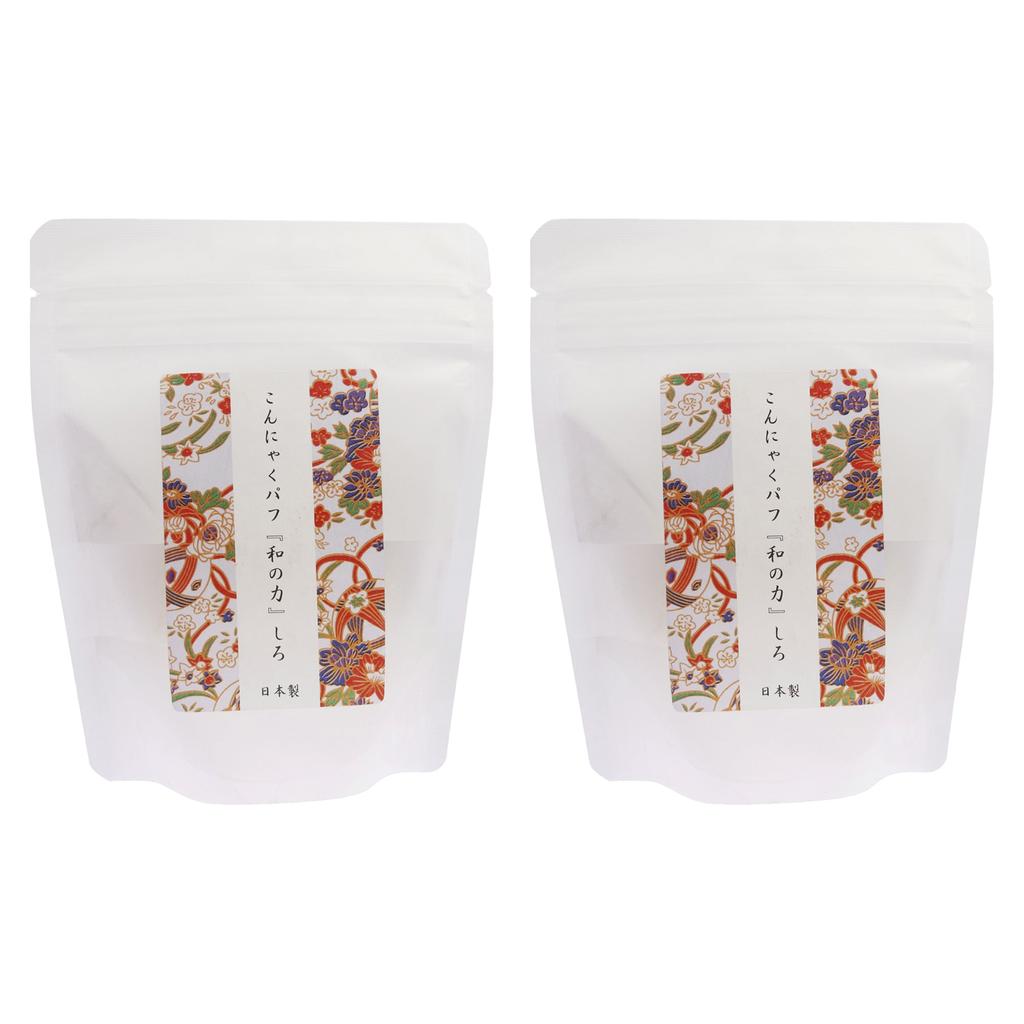 Wanochikara Konjac Puff - White by  for Women - 1 Pc Sponge - Pack of 2