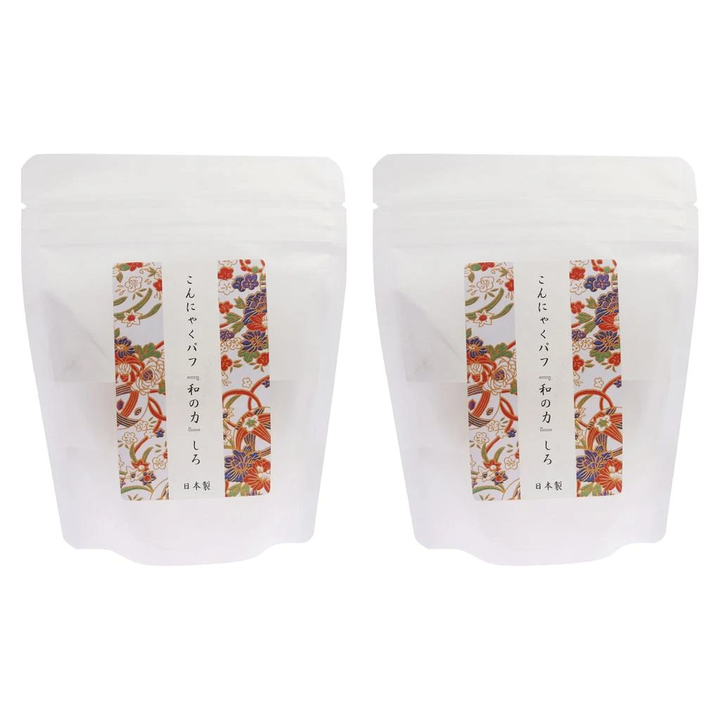 Wanochikara Konjac Puff - White by  for Women - 1 Pc Sponge - Pack of 2 1