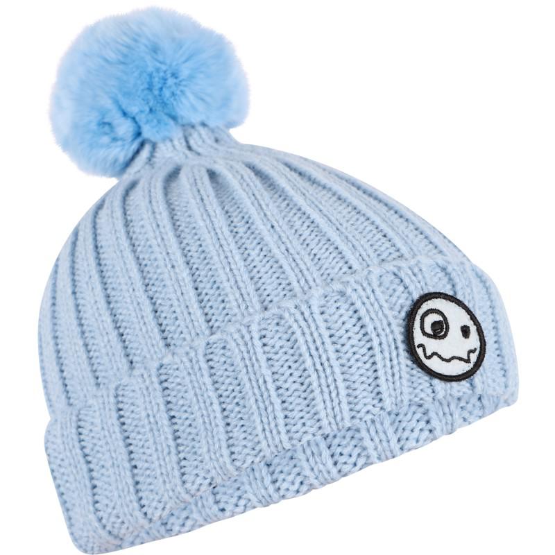 Loud Apparel Pom pom baby beanie blue hat