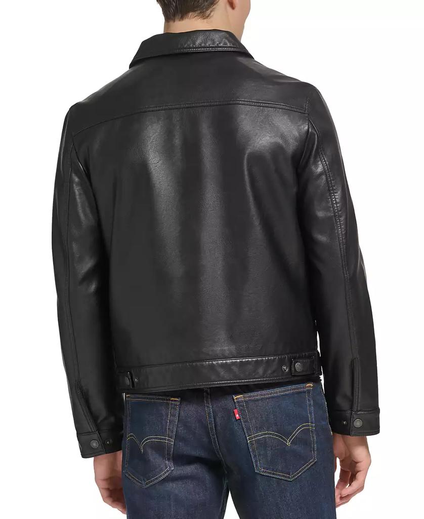 Levi's Men's Faux Leather Snap-Front Water-Resistant Jacket