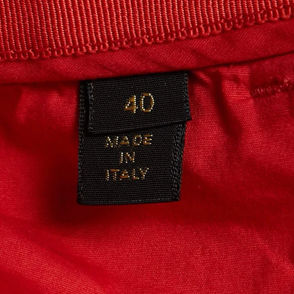 Louis Vuitton Louis Vuitton Red Cotton Zip Detail Pants M 7