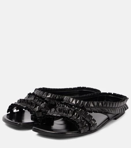 Dries Van Noten Ruffled leather sandals 4