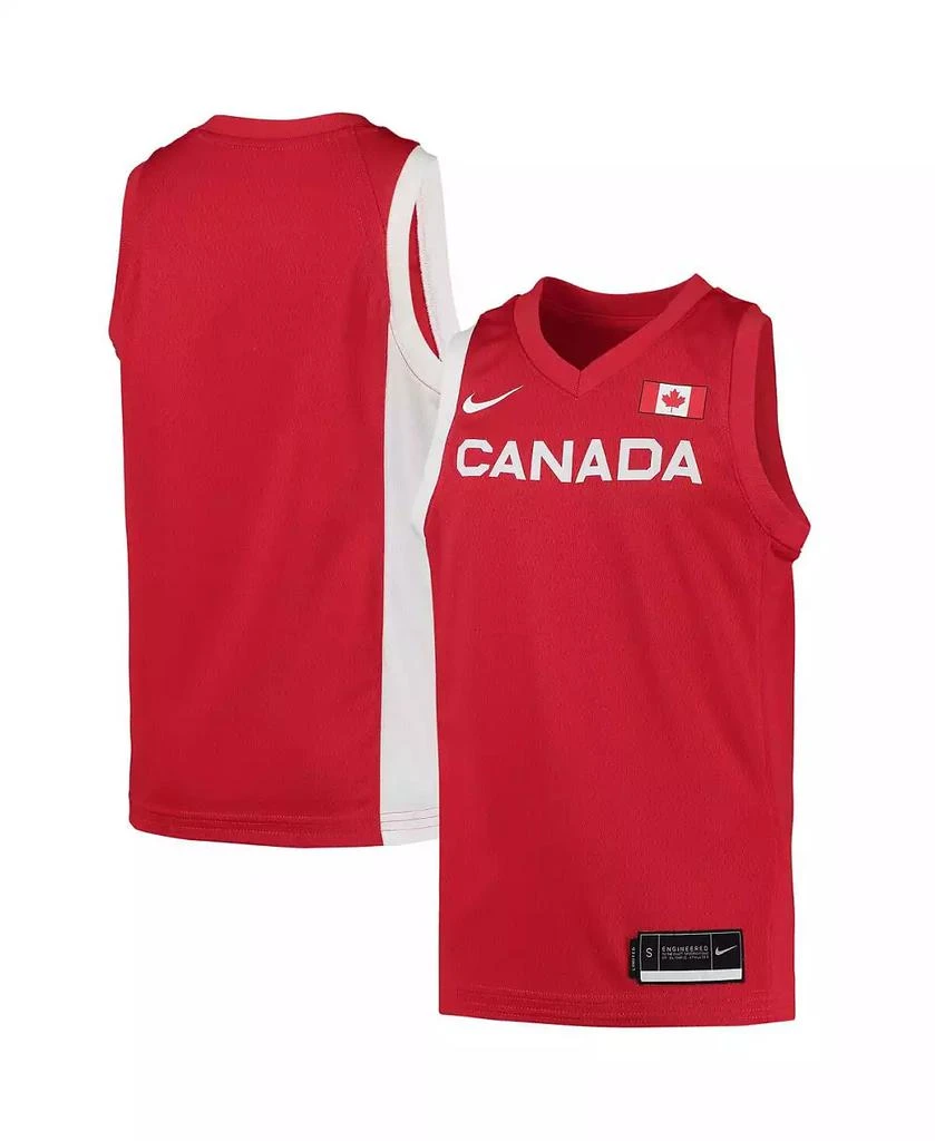 NIKE Big Boys Red Canada Basketball 2020 Summer Olympics Replica Team Jersey 1