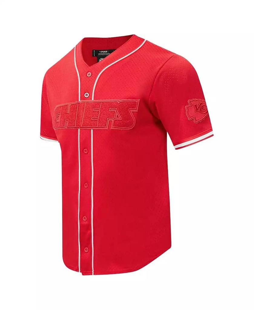 Pro Standard Men's Red Kansas City Chiefs Triple Tonal Mesh Button-Up Shirt 4