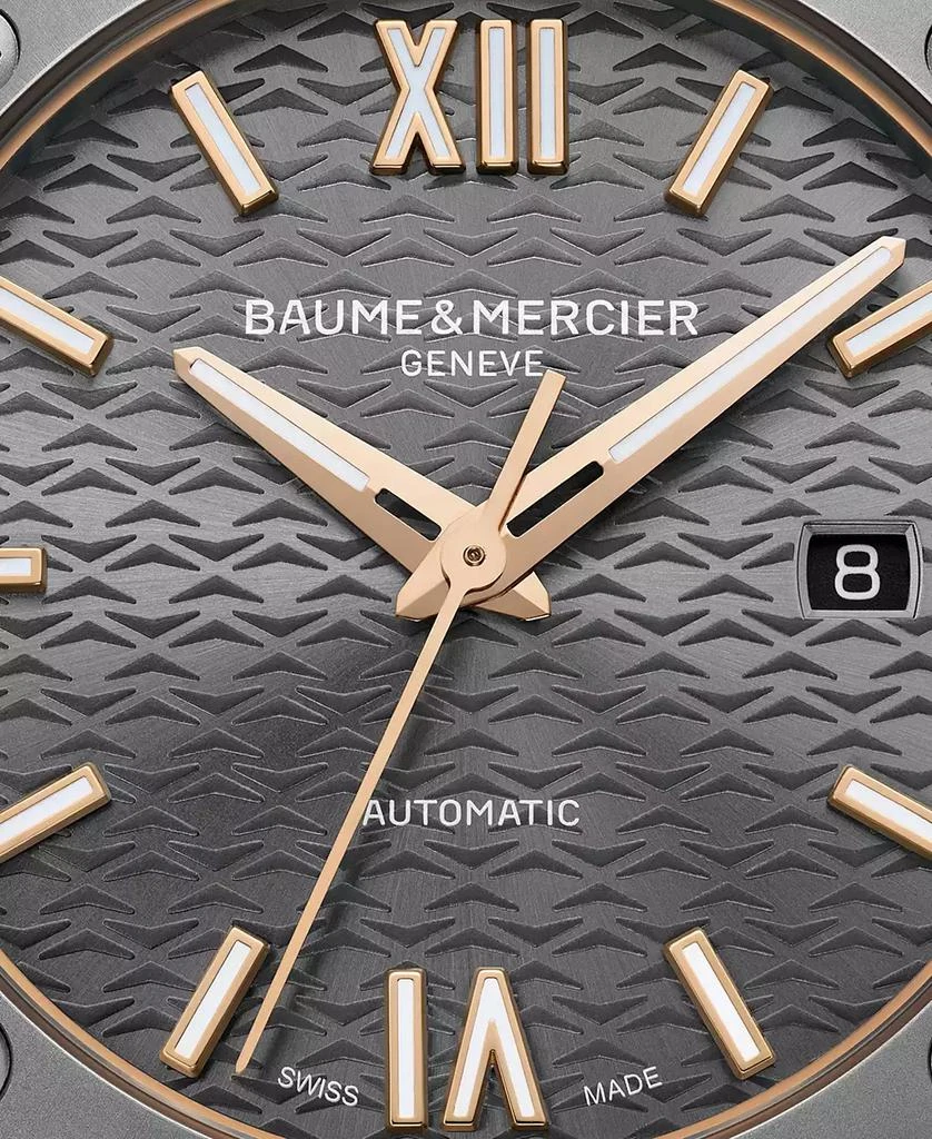 Baume & Mercier Men's Swiss Automatic Riviera Dark Gray Rubber Strap Watch 42mm 5