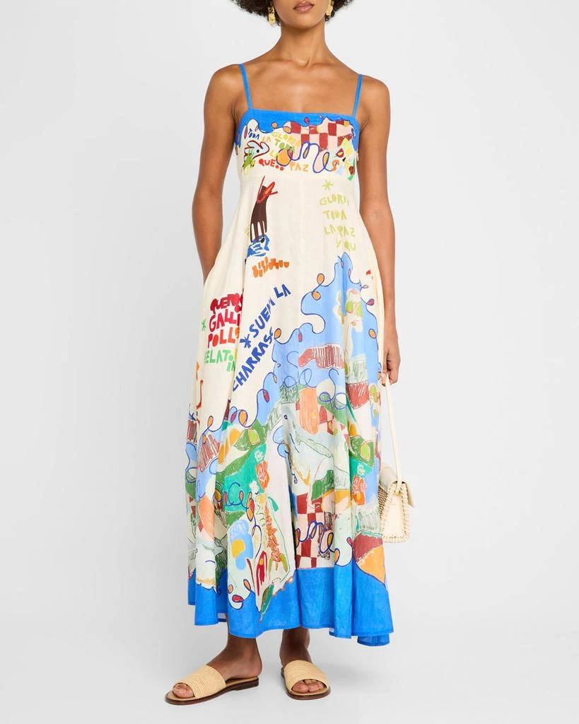 ALEMAIS Nadia Linen Maxi Dress 4