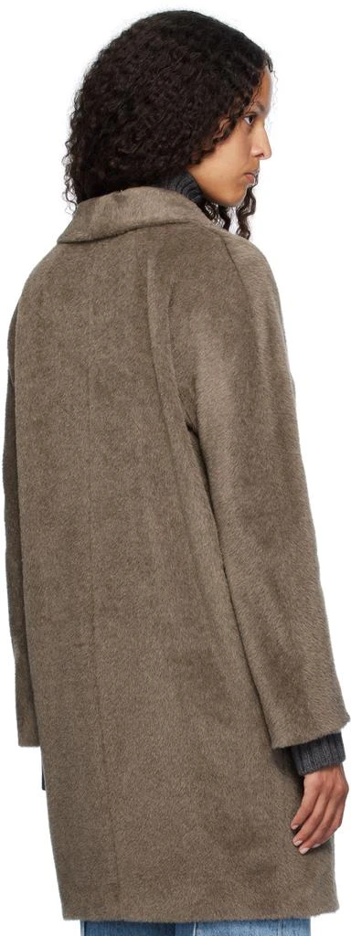 Max Mara Taupe Roseto Faux-Fur Coat 3