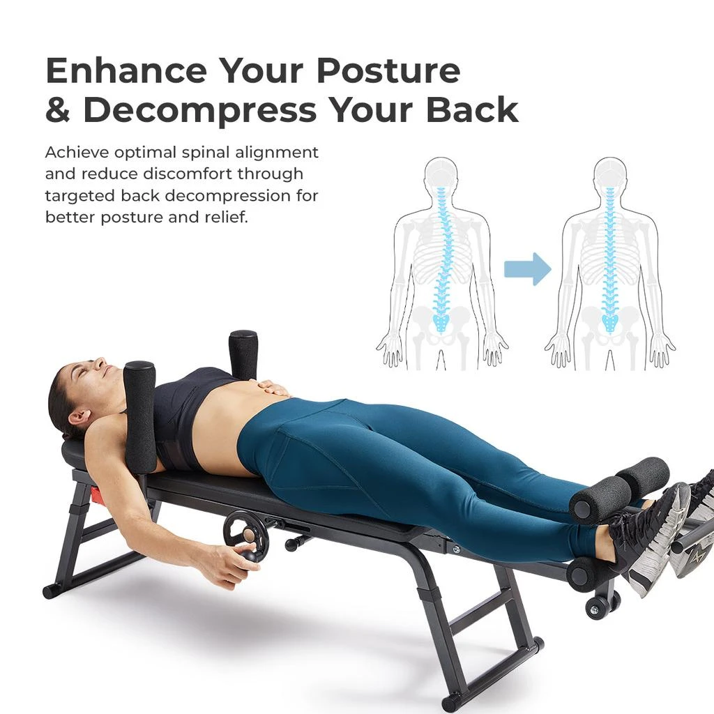 Sunny Health & Fitness Inversion Traction & Stretch Decompression Table 2