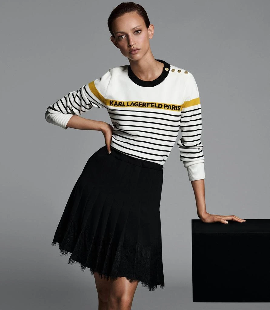 Karl Lagerfeld Paris STRIPED LOGO SWEATER 8