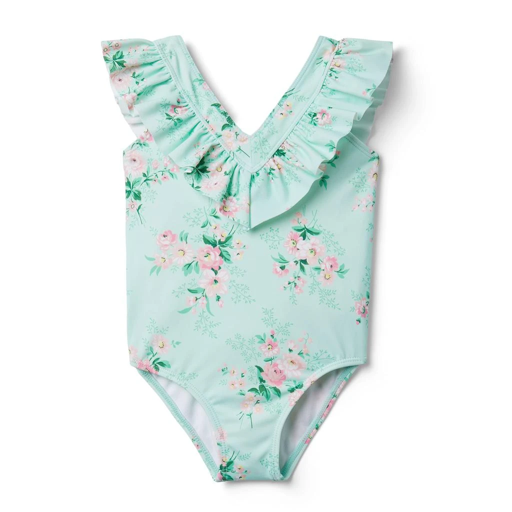 Janie and Jack Floral One-Piece (Toddler/Little Kids/Big Kids) 1