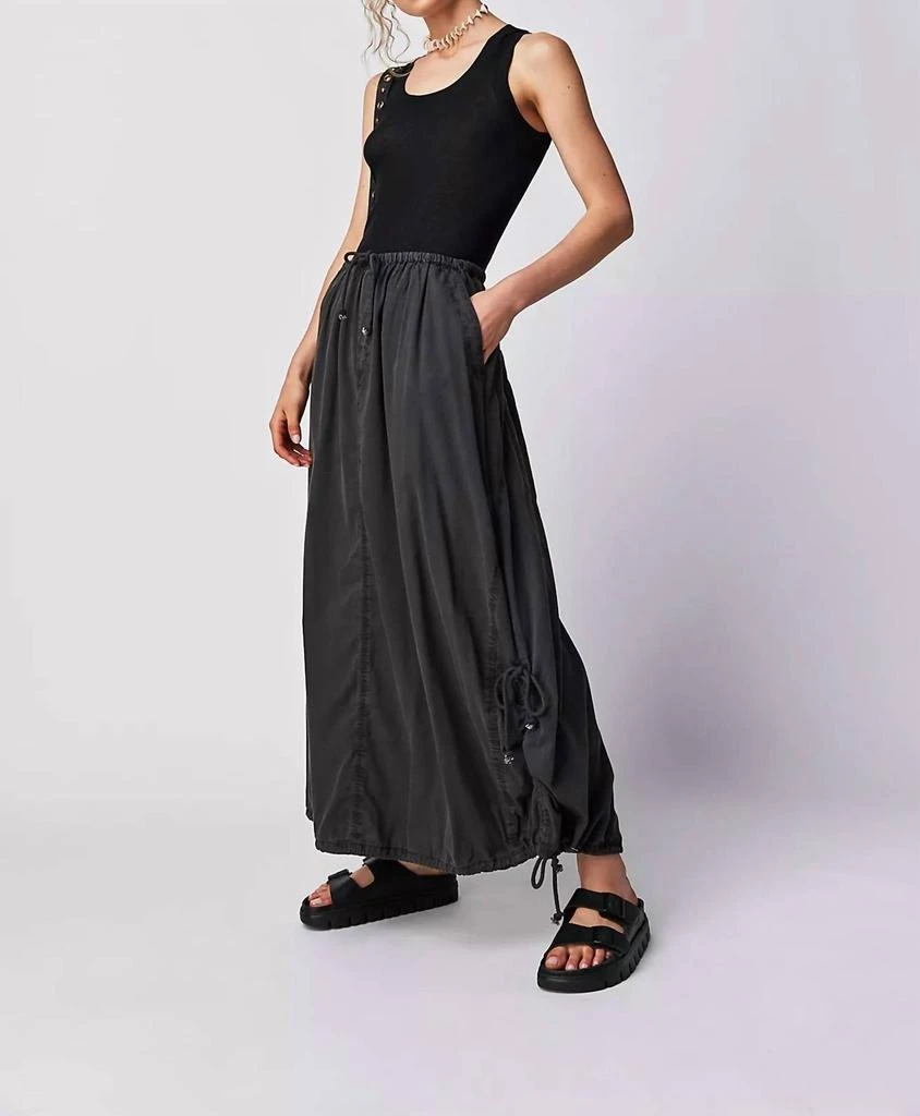 Free People Picture Perfect Parachute Skirt In Black 1