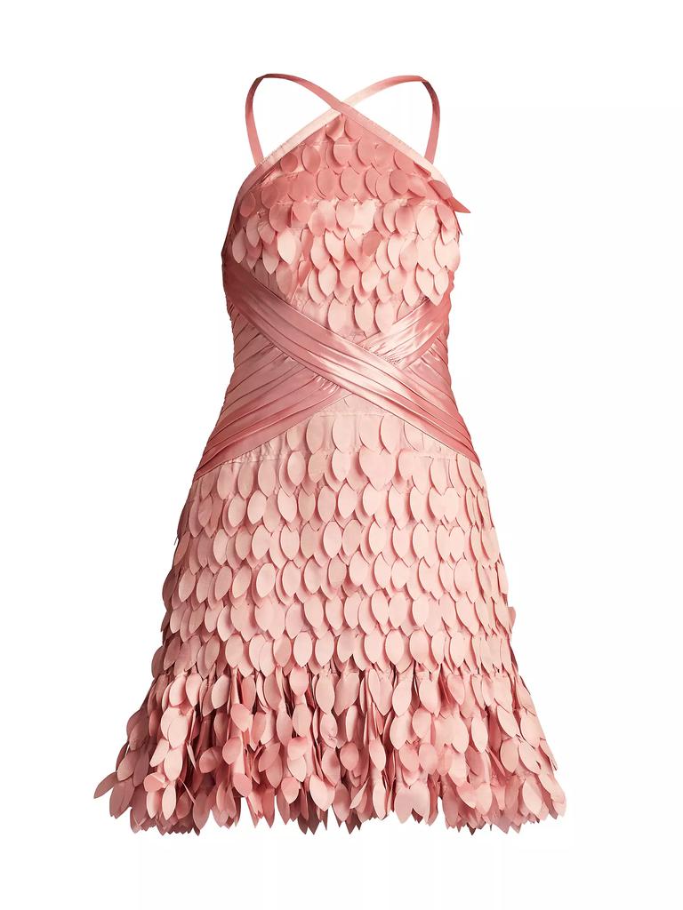 [[ SHOJI TADASHI チュールスカート ]] Tadashi Shoji Pleated Off-Shoulder Floral Jacquard Gown