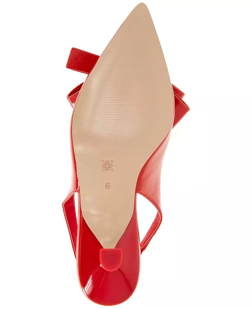 BCBG Women's Kasti Slingback Kitten-Heel Bow Pumps 5
