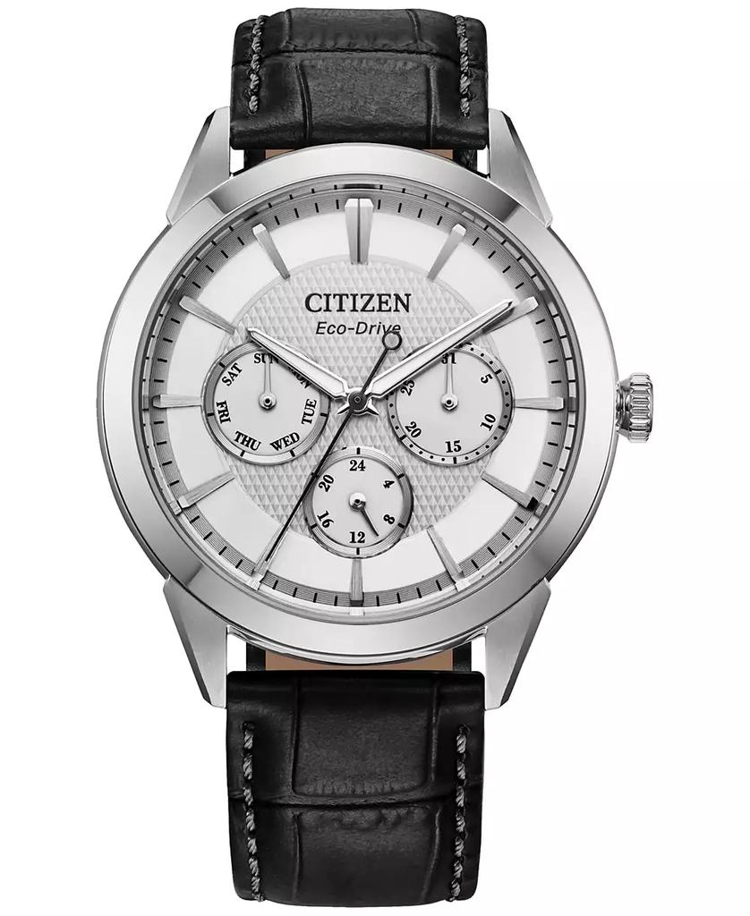 Citizen Eco-Drive Men's Rolan Gray Leather Strap Watch 40mm