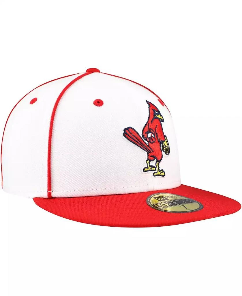 New Era Men's White/Red Memphis Redbirds Authentic Collection 59FIFTY Fitted Hat 3