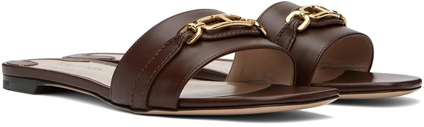 Tom Ford Brown Leather Slides 4