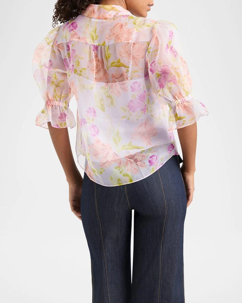 Cinq a Sept Fiona Floral Puff-Sleeve Top 2
