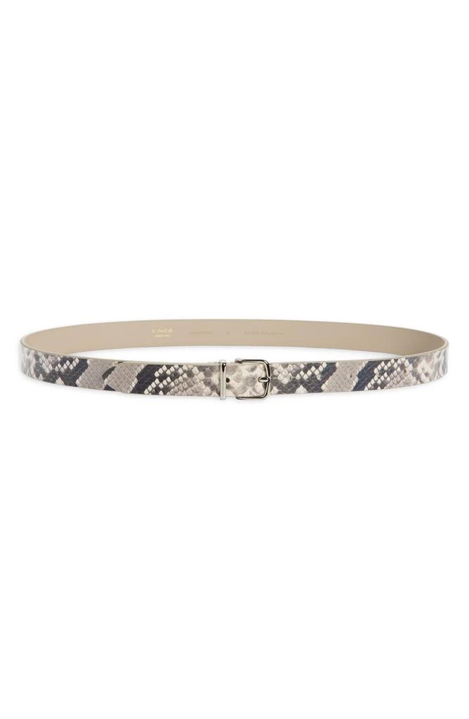 Vince Snake Embossed Leather Belt
