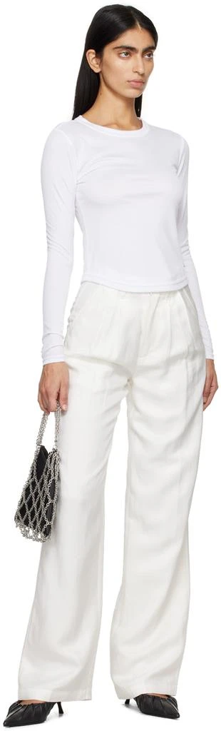 ANINE BING White Carrie Trousers 4
