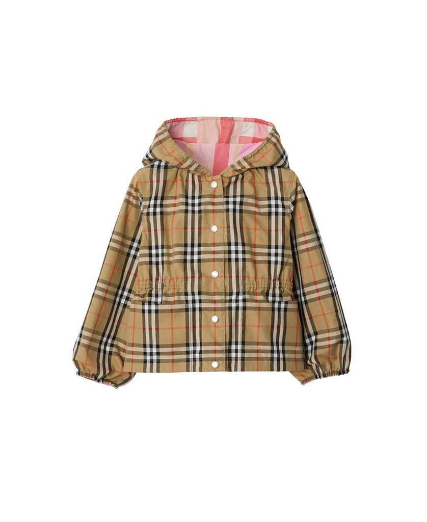 Burberry Girls
 Reversible Check Nylon Hooded Jacket - Baby, Little Kid, Big Kid 3
