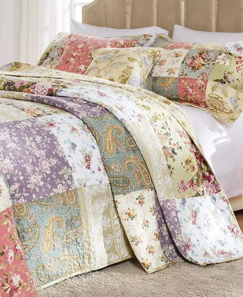 Macy's Blooming Prairie Authentic Patchwork 3 Piece Bedspread Set 4