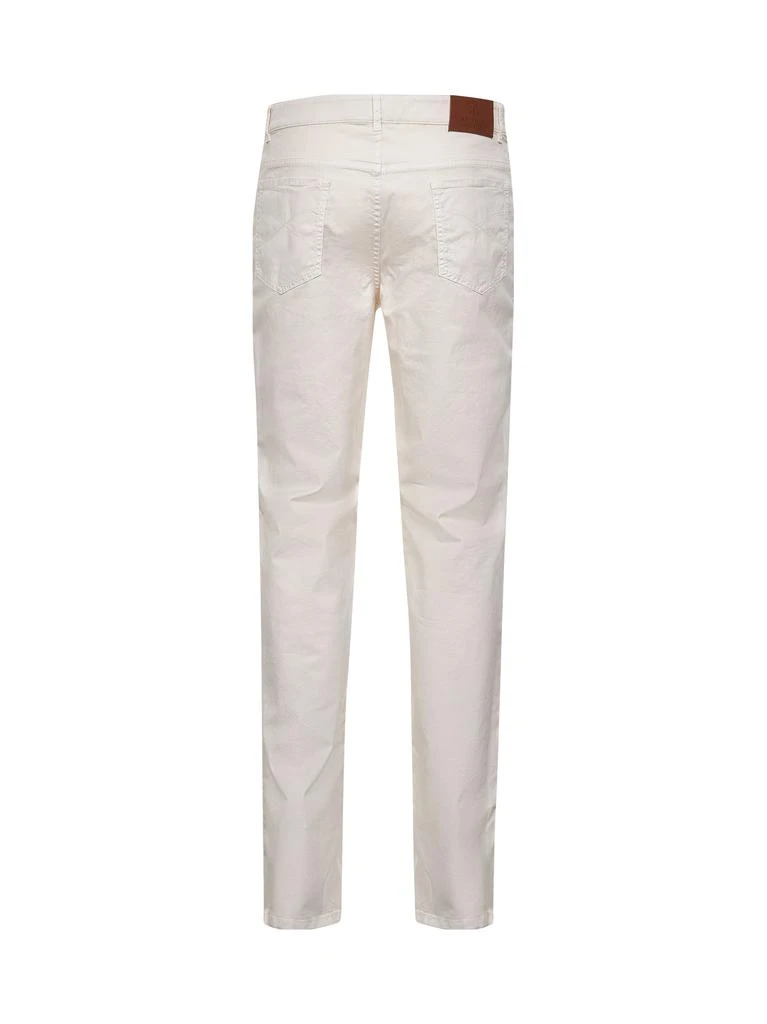 Brunello Cucinelli BRUNELLO CUCINELLI | White cotton gabardine italian fit trousers | Man | 48 2