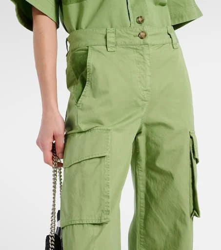 Stella McCartney Mid-rise cotton cargo pants 4