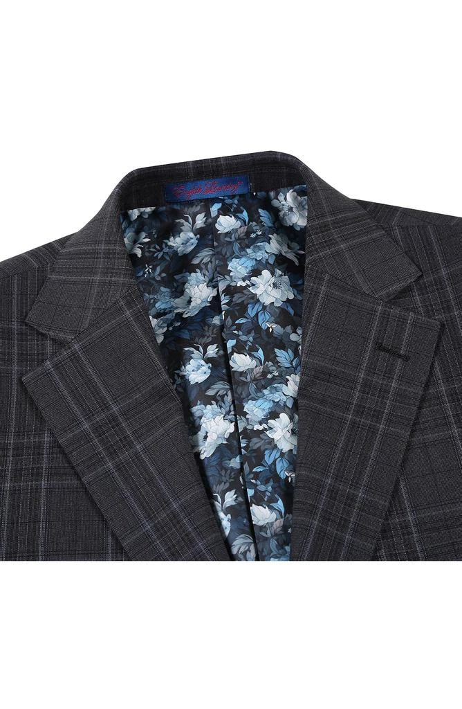 English Laundry Plaid Trim Fit Notch Lapel Two-Piece Suit 8