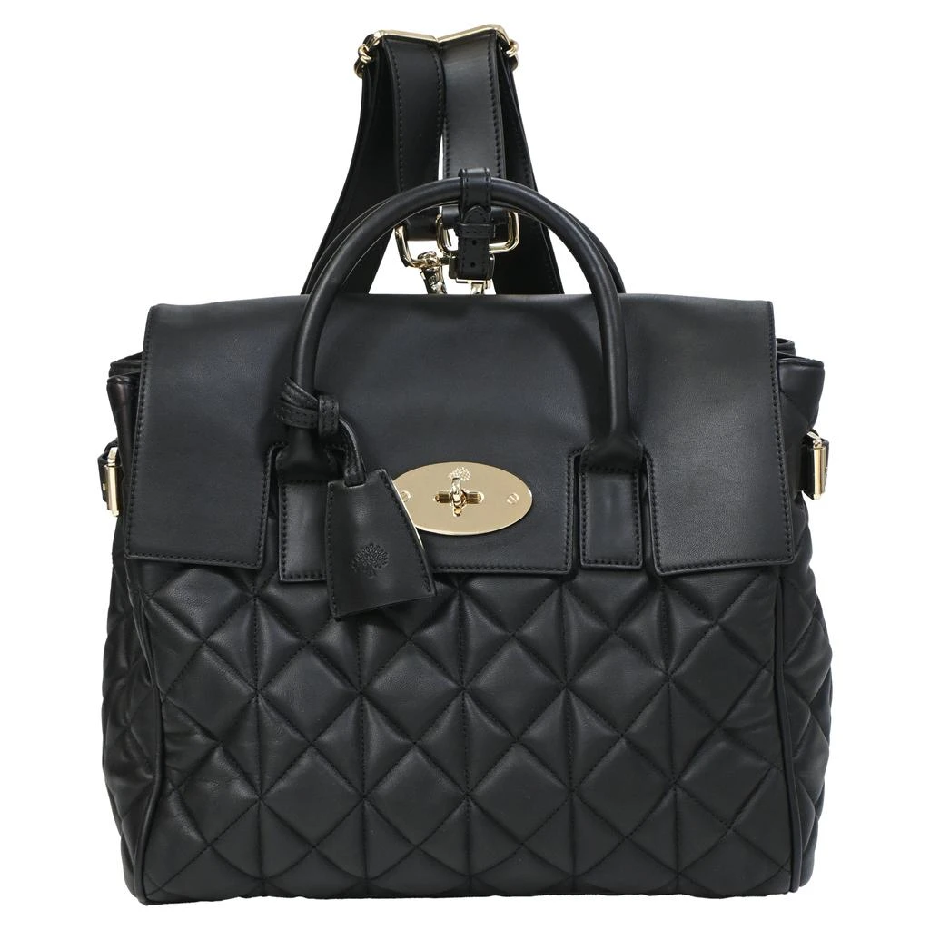 Mulberry Cara Delevigne Quilted Medium Backpack in Black Leather 1