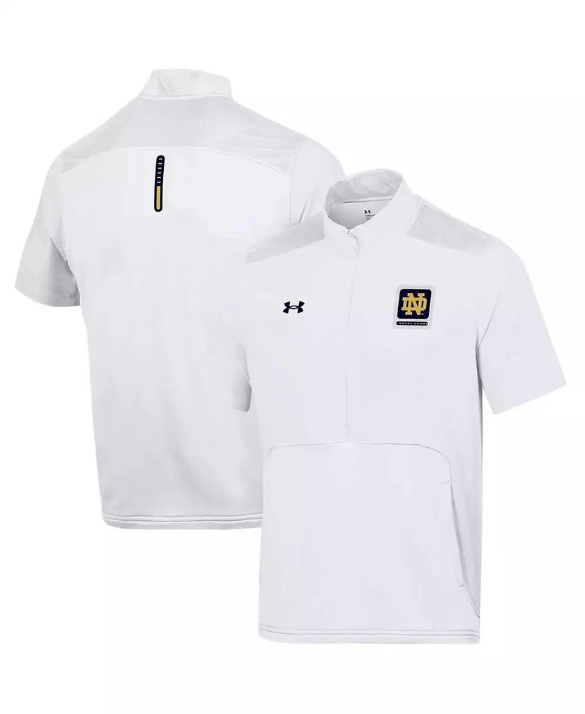 Under Armour Men's White Notre Dame Fighting Irish Motivate Half-Zip Jacket 1