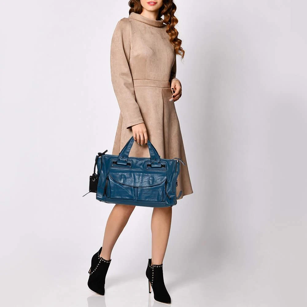 Chloé Chloe Blue Leather Tracy Satchel 2