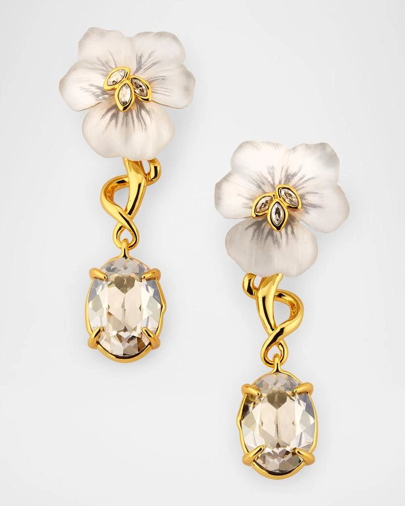 Alexis Bittar Pansy Lucite Crystal Drop Post Earrings 1