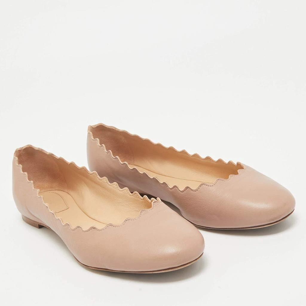 Chloé Chloe Dusty Pink Leather Scallop Lauren Ballet Flats Size 36.5 4