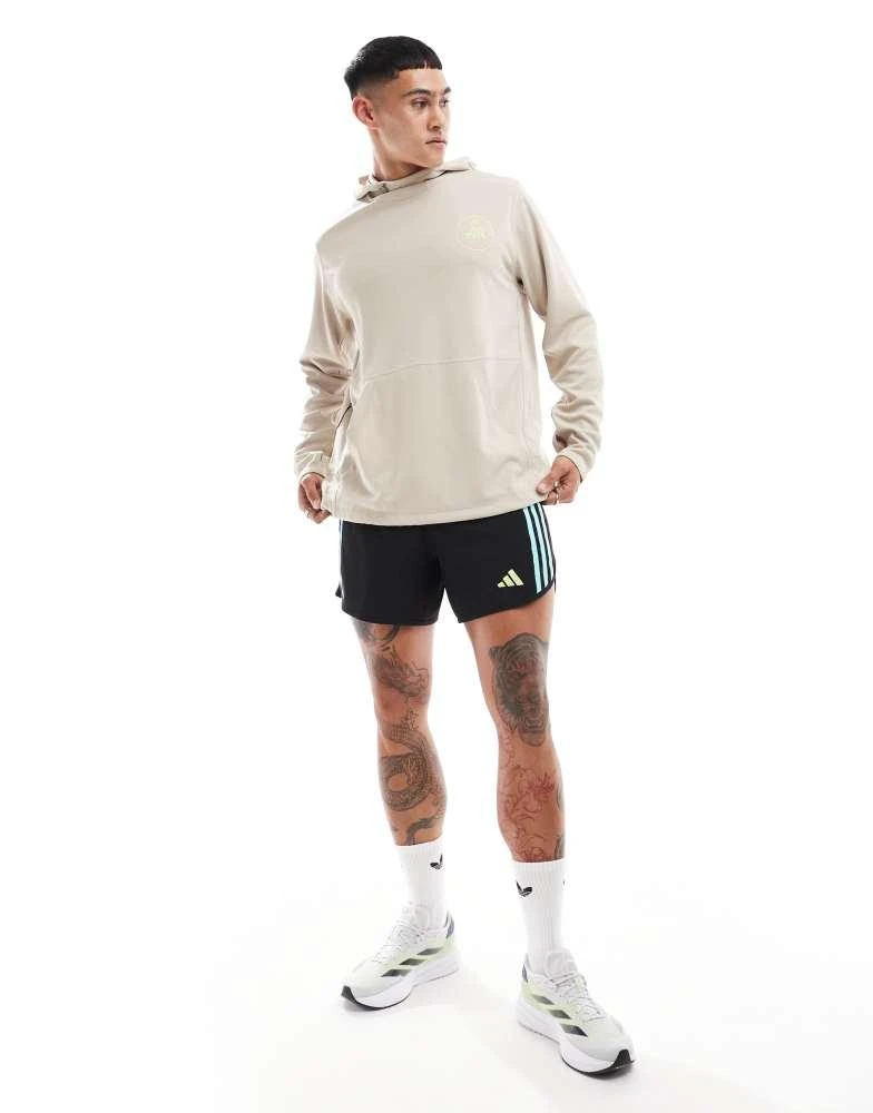 Adidas adidas Running Own The Run hoodie in beige 3